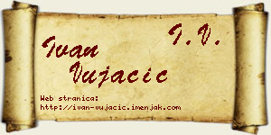 Ivan Vujačić vizit kartica